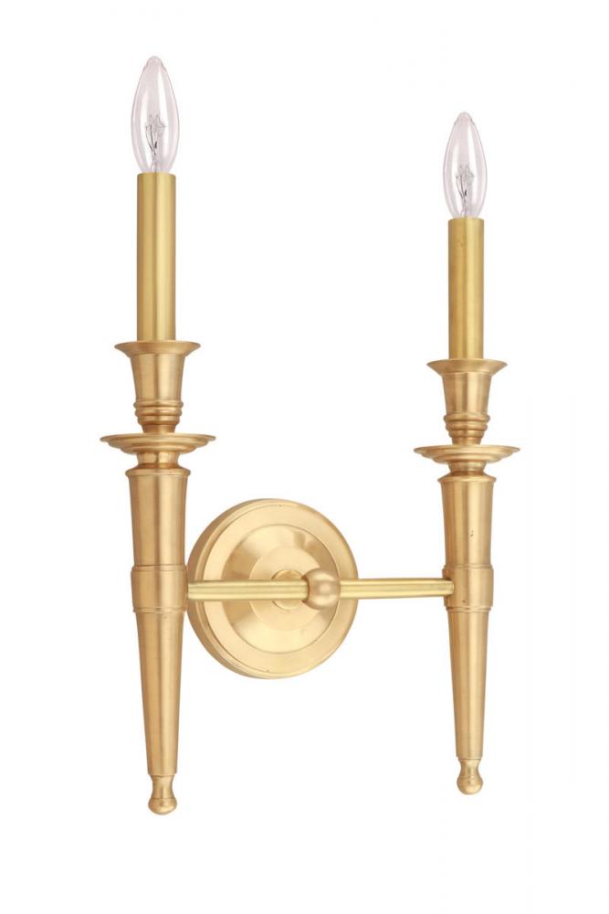 Sonia - 2 Light - 11 inch - Natural Brass - Sconce