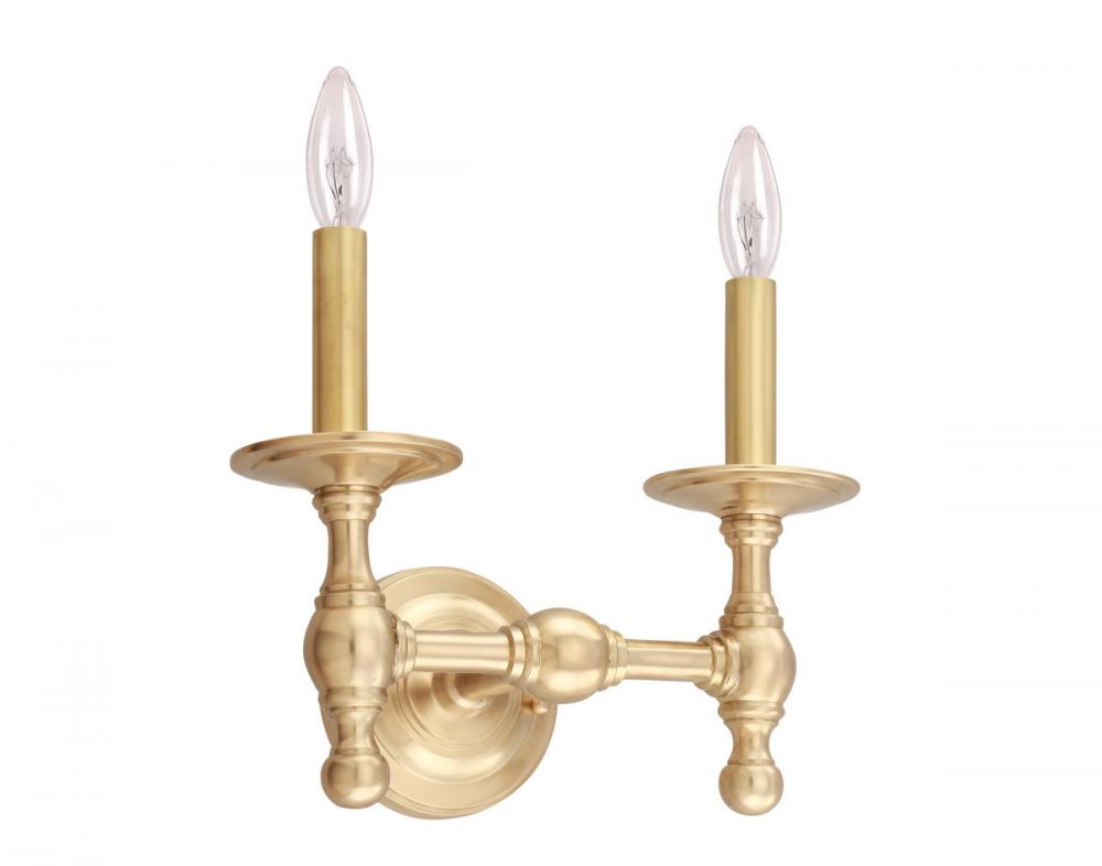 Sonia - 2 Light - 11 inch - Natural Brass - Sconce