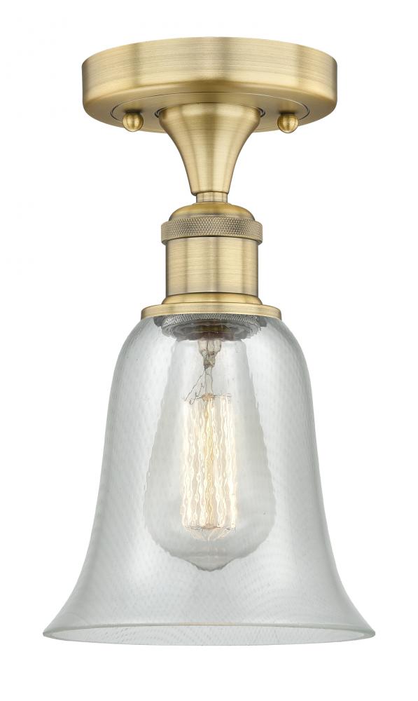 Hanover - 1 Light - 6 inch - Brushed Brass - Flush Mount