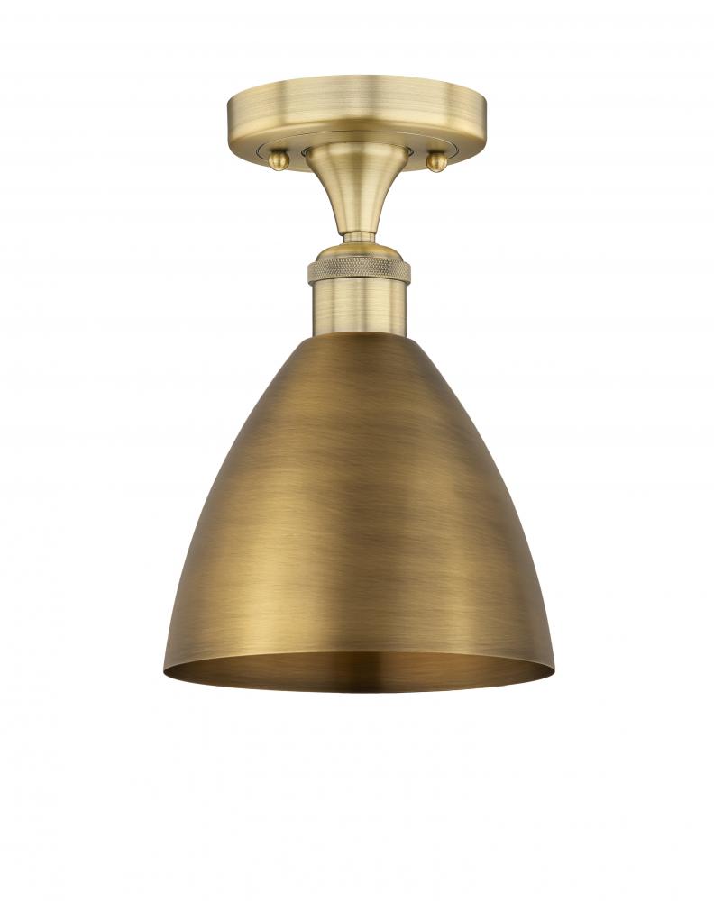 Bristol - 1 Light - 8 inch - Brushed Brass - Semi-Flush Mount