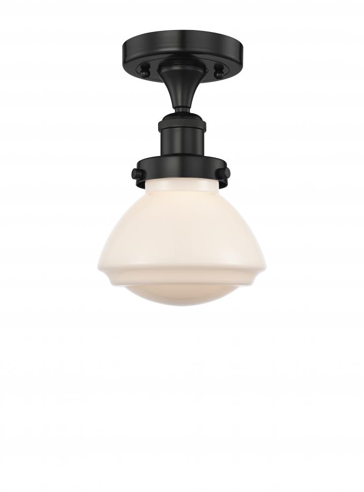 Olean - 1 Light - 7 inch - Matte Black - Semi-Flush Mount