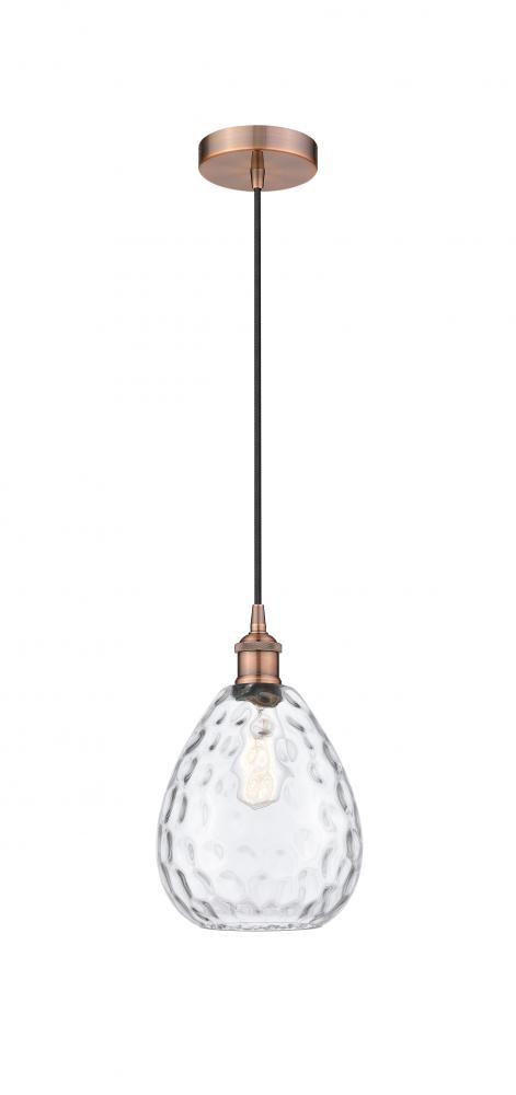 Waverly - 1 Light - 8 inch - Antique Copper - Cord hung - Mini Pendant