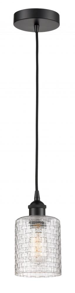 Cobbleskill - 1 Light - 5 inch - Matte Black - Cord hung - Mini Pendant