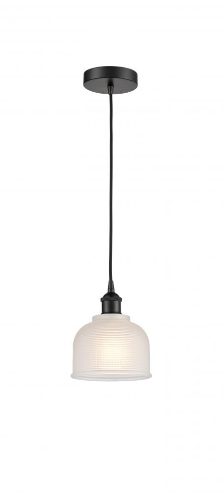 Dayton - 1 Light - 6 inch - Matte Black - Cord hung - Mini Pendant