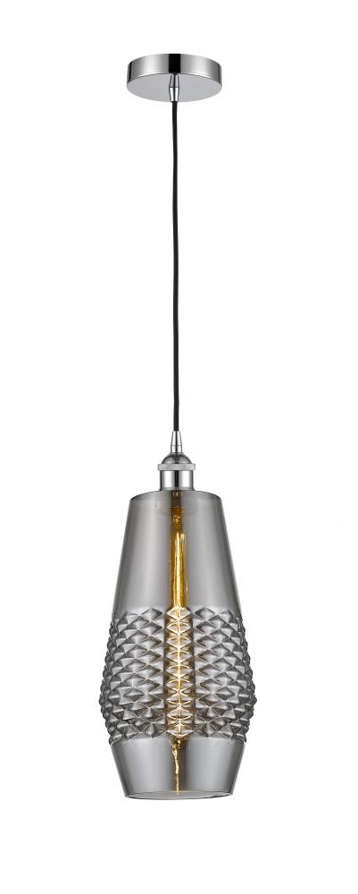 Windham - 1 Light - 7 inch - Polished Chrome - Cord hung - Mini Pendant