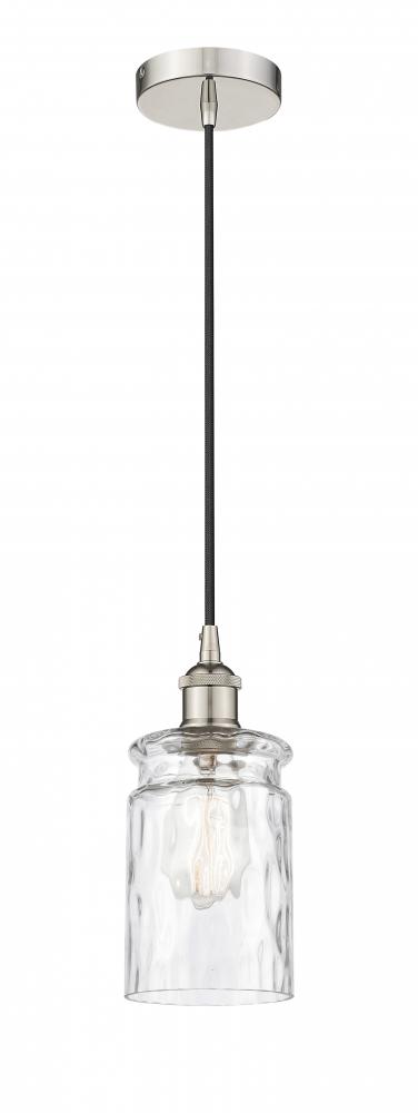 Candor - 1 Light - 5 inch - Polished Nickel - Cord hung - Mini Pendant