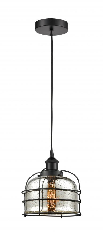 Bell Cage - 1 Light - 9 inch - Matte Black - Mini Pendant