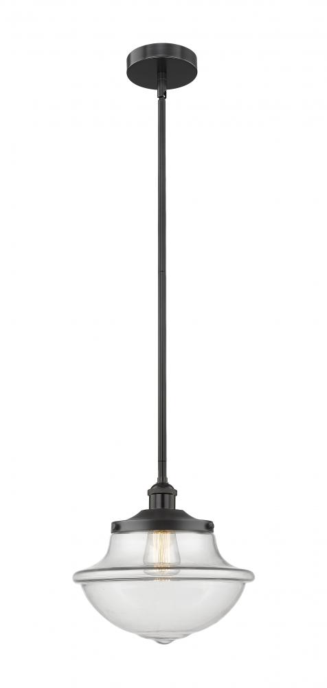 Oxford - 1 Light - 12 inch - Matte Black - Cord hung - Mini Pendant