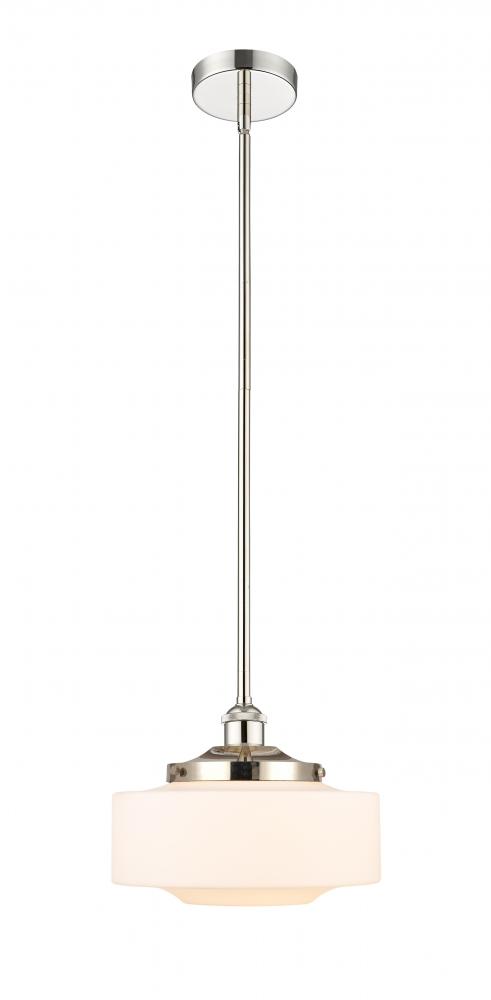 Bridgeton - 1 Light - 12 inch - Polished Nickel - Stem Hung - Mini Pendant