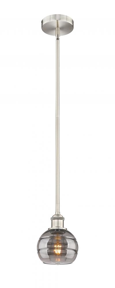 Rochester - 1 Light - 6 inch - Brushed Satin Nickel - Cord hung - Mini Pendant