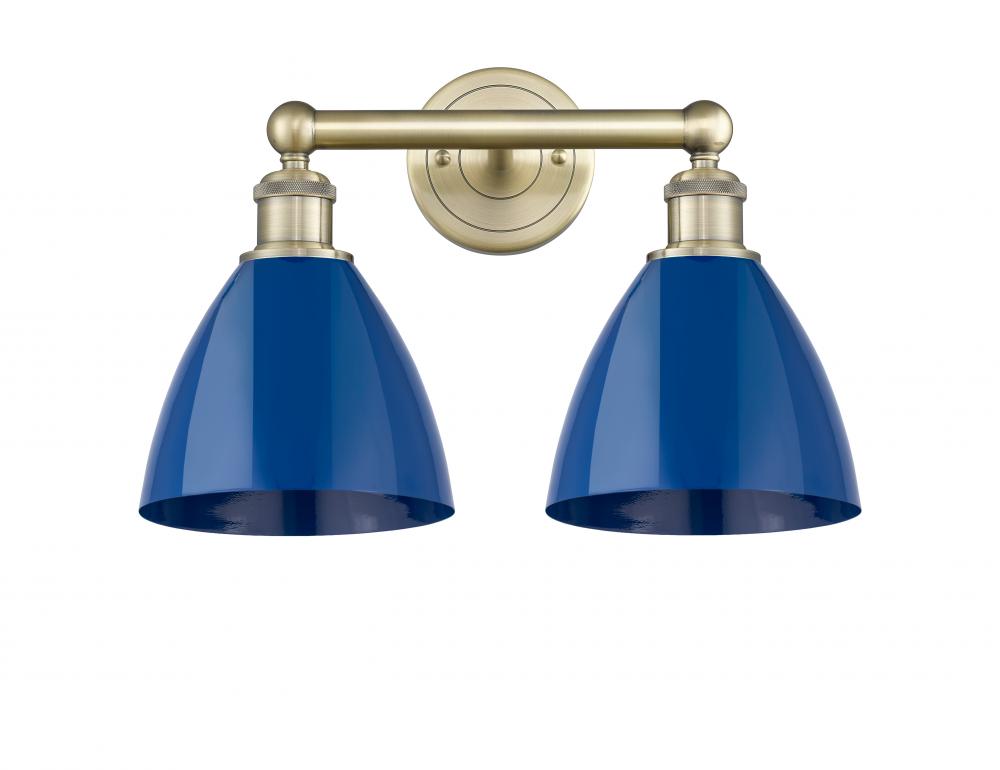 Plymouth - 2 Light - 17 inch - Antique Brass - Bath Vanity Light