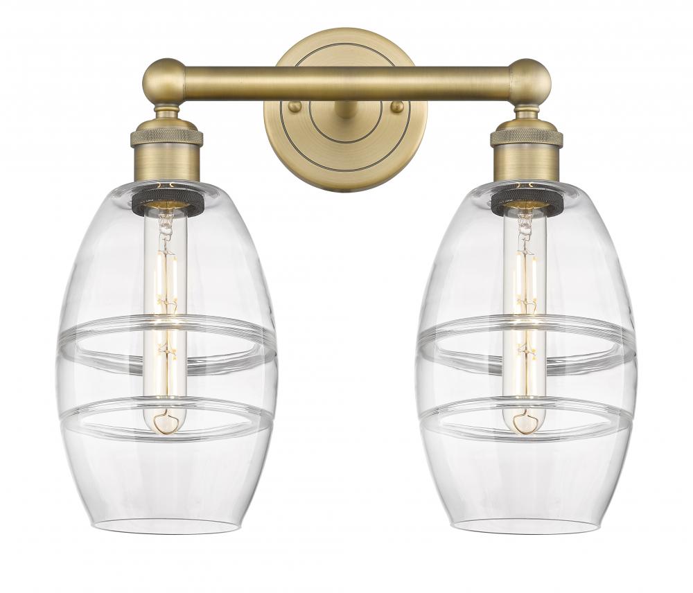 Vaz - 2 Light - 15 inch - Brushed Brass - Bath Vanity Light