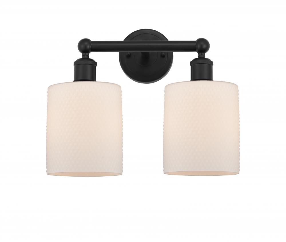 Cobbleskill - 2 Light - 14 inch - Matte Black - Bath Vanity Light