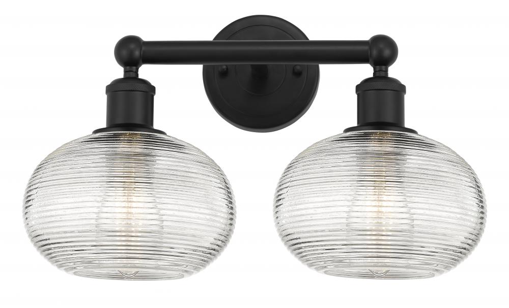 Ithaca - 2 Light - 17 inch - Matte Black - Bath Vanity Light