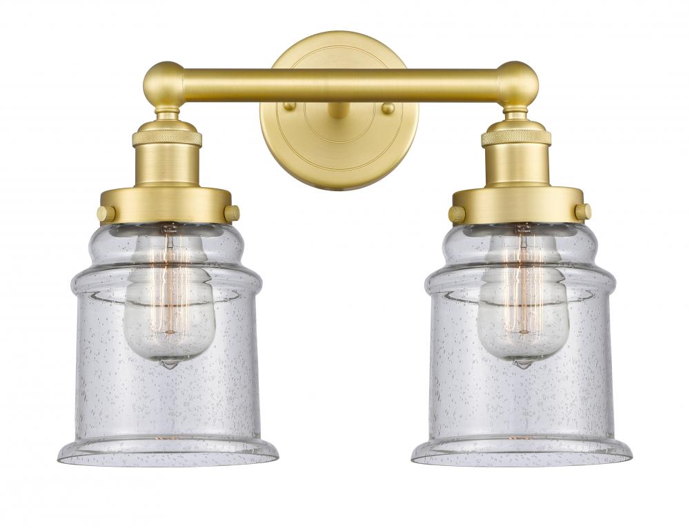 Canton - 2 Light - 15 inch - Satin Gold - Bath Vanity Light