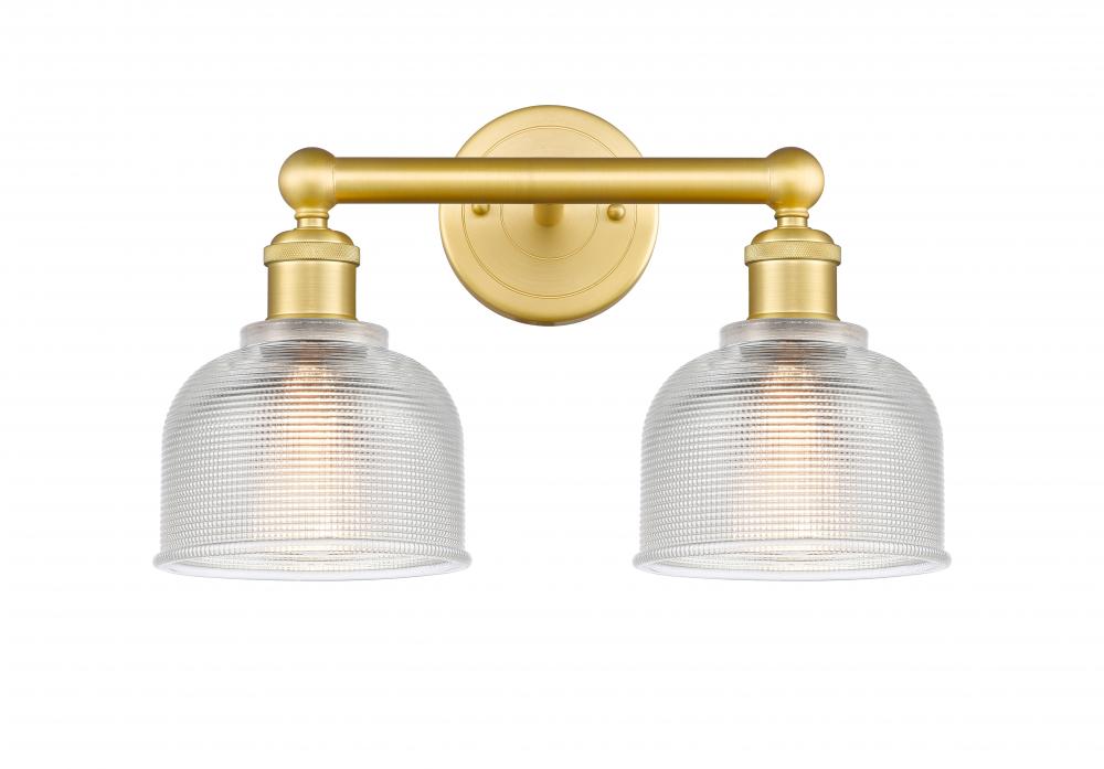 Dayton - 2 Light - 15 inch - Satin Gold - Bath Vanity Light