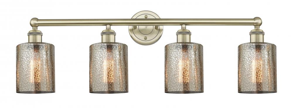 Cobbleskill - 4 Light - 32 inch - Antique Brass - Bath Vanity Light