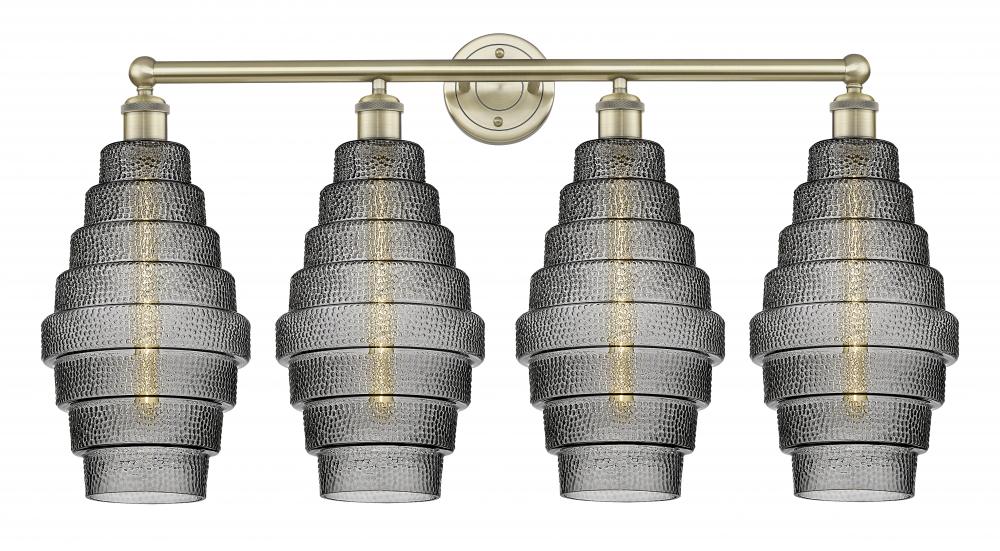 Cascade - 4 Light - 35 inch - Antique Brass - Bath Vanity Light