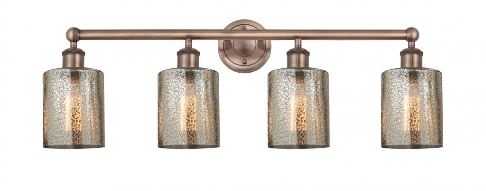 Cobbleskill - 4 Light - 32 inch - Antique Copper - Bath Vanity Light