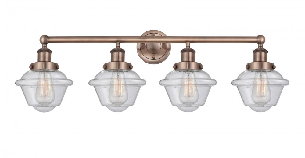 Oxford - 4 Light - 34 inch - Antique Copper - Bath Vanity Light