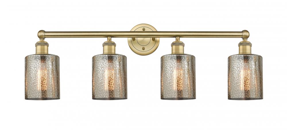 Cobbleskill - 4 Light - 32 inch - Brushed Brass - Bath Vanity Light