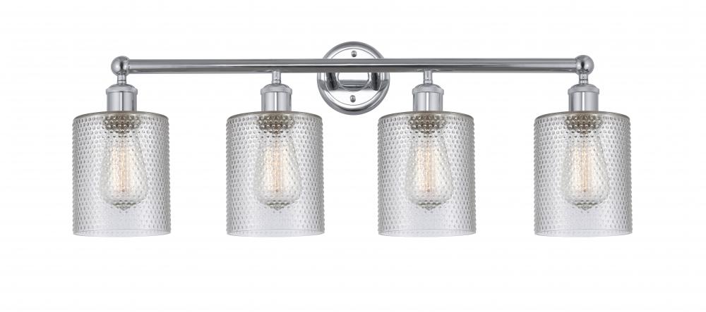 Cobbleskill - 4 Light - 32 inch - Polished Chrome - Bath Vanity Light