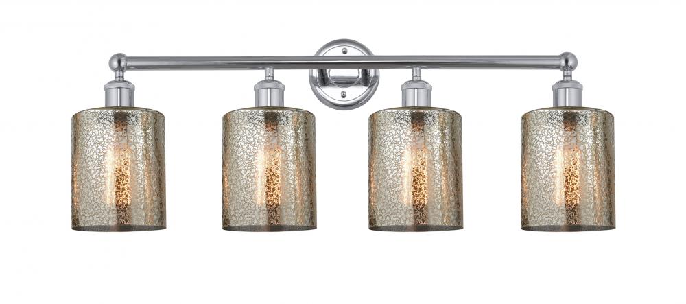 Cobbleskill - 4 Light - 32 inch - Polished Chrome - Bath Vanity Light