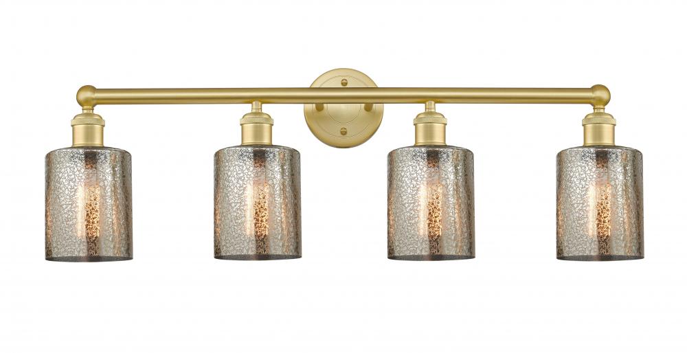 Cobbleskill - 4 Light - 32 inch - Satin Gold - Bath Vanity Light