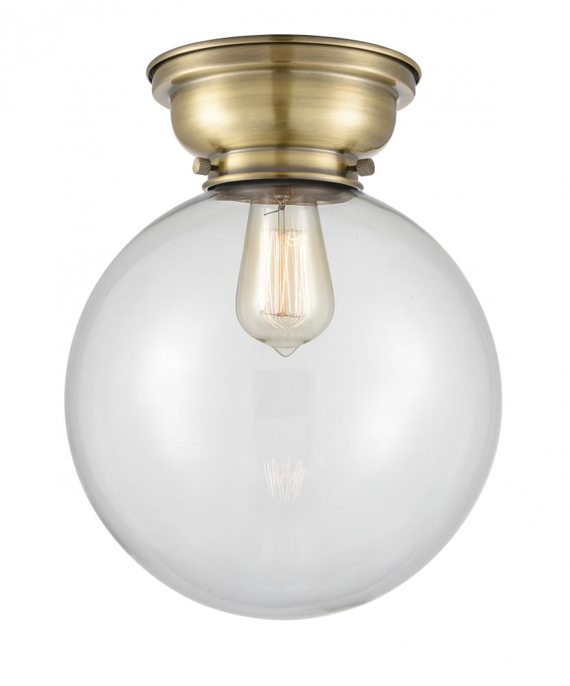 Beacon - 1 Light - 10 inch - Antique Brass - Flush Mount