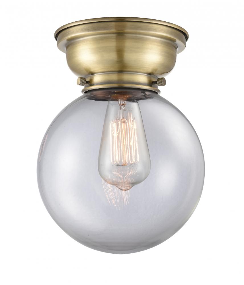 Beacon - 1 Light - 8 inch - Antique Brass - Flush Mount