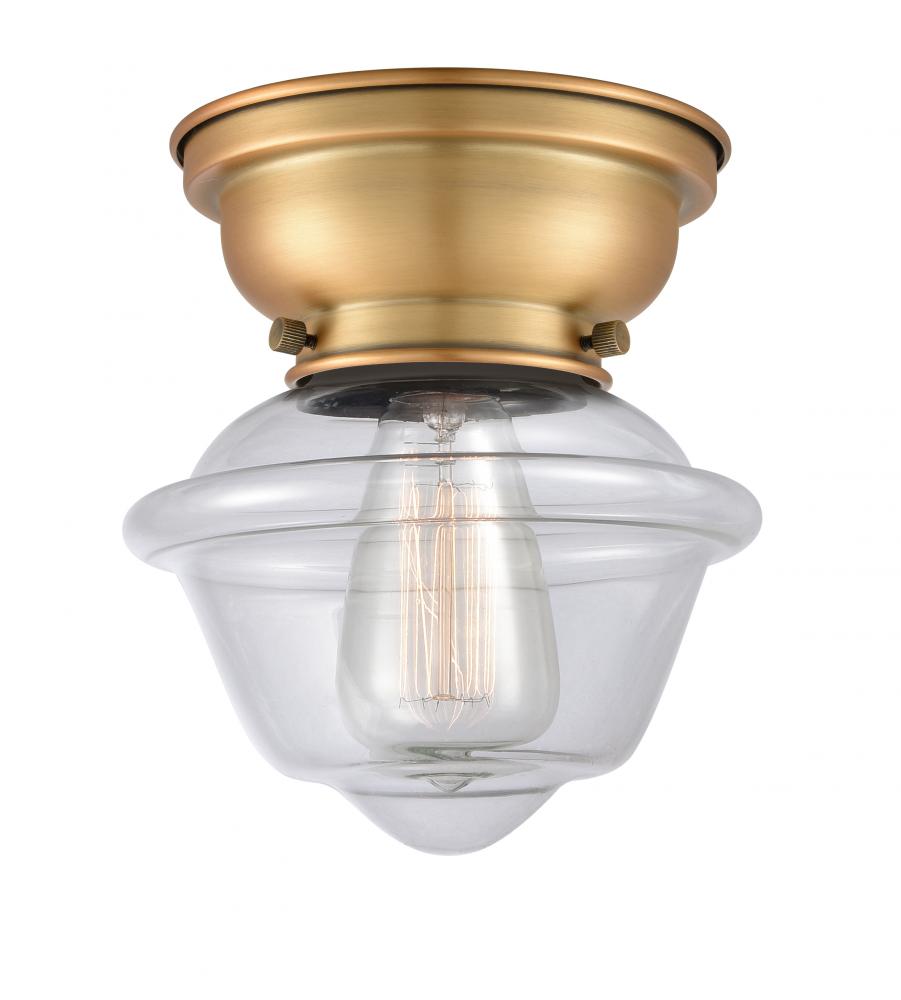 Oxford - 1 Light - 8 inch - Brushed Brass - Flush Mount