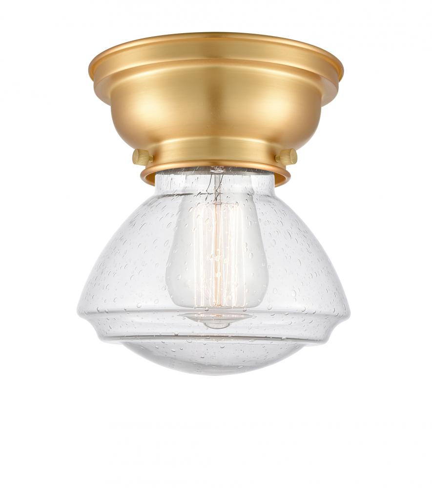 Olean - 1 Light - 7 inch - Satin Gold - Flush Mount