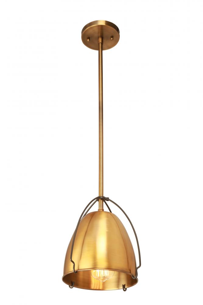 Rani - 1 Light - 9 inch - Black/Golden Bronze - Mini Pendant