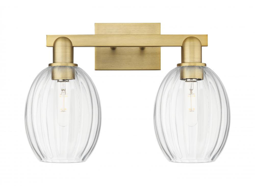Preston - 2 Light - 16 inch - Brushed Brass - Bath Vanity Light