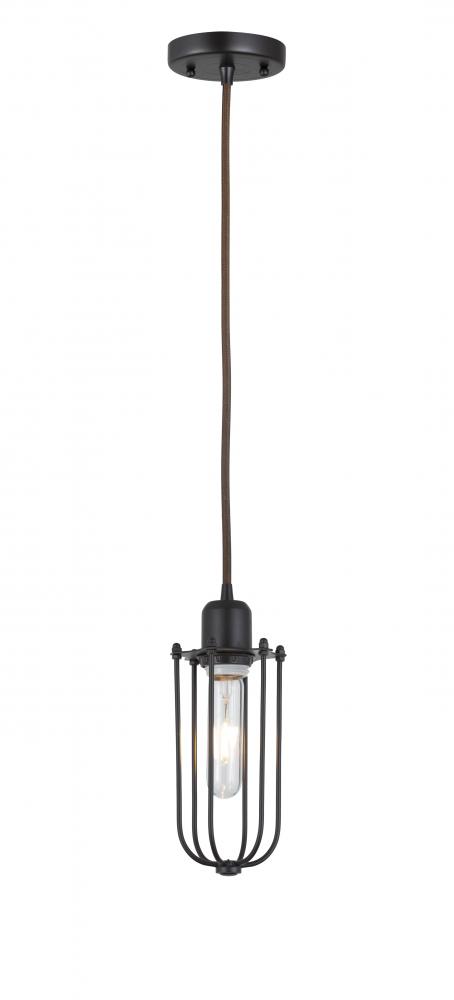 Muselet - 1 Light - 5 inch - Oil Rubbed Bronze - Cord hung - Mini Pendant