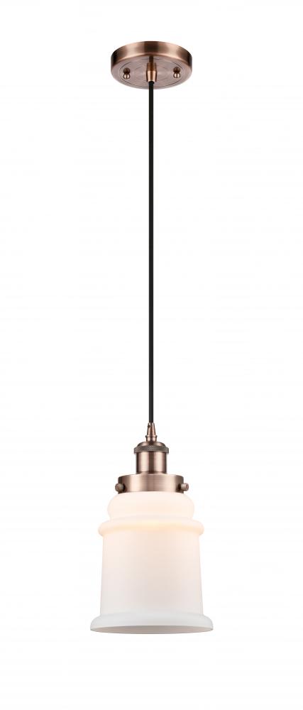 Canton - 1 Light - 6 inch - Antique Copper - Cord hung - Mini Pendant