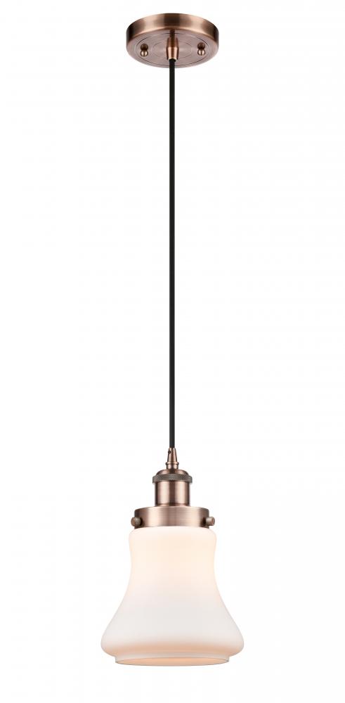 Bellmont - 1 Light - 6 inch - Antique Copper - Cord hung - Mini Pendant