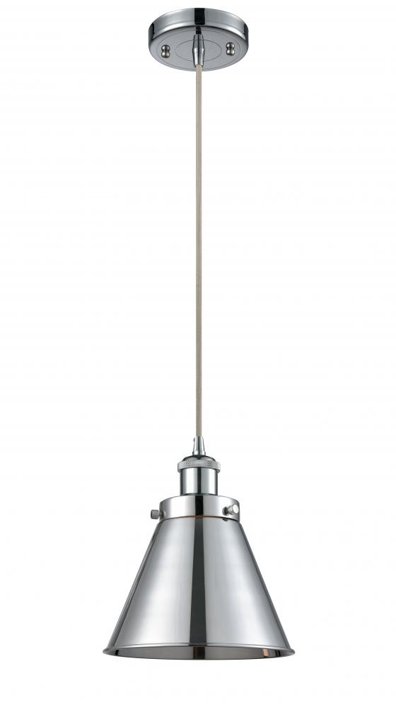 Appalachian - 1 Light - 8 inch - Polished Chrome - Cord hung - Mini Pendant