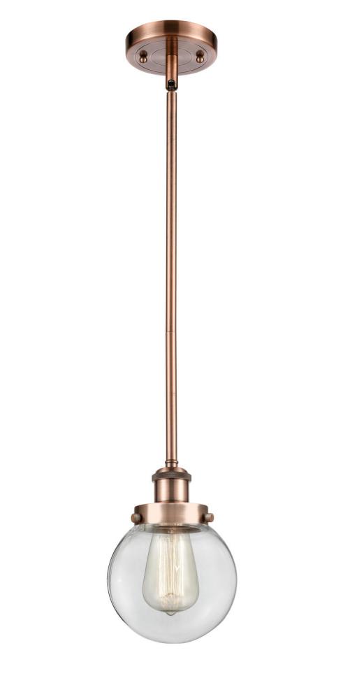 Beacon - 1 Light - 6 inch - Antique Copper - Mini Pendant