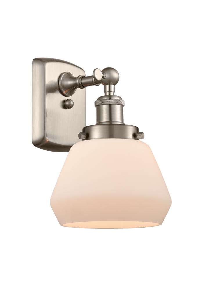 Fulton - 1 Light - 6 inch - Brushed Satin Nickel - Sconce