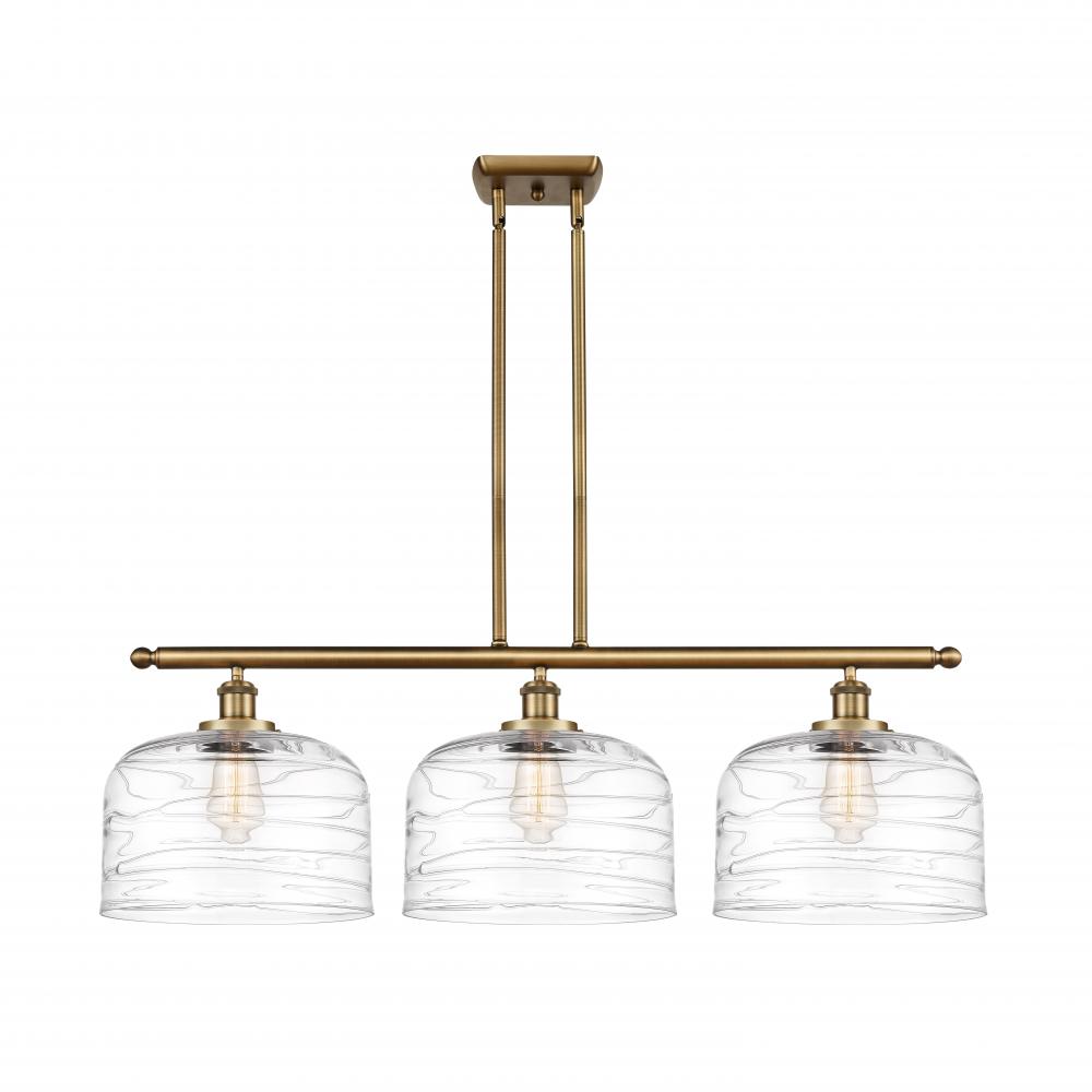 Bell - 3 Light - 36 inch - Brushed Brass - Stem Hung - Island Light