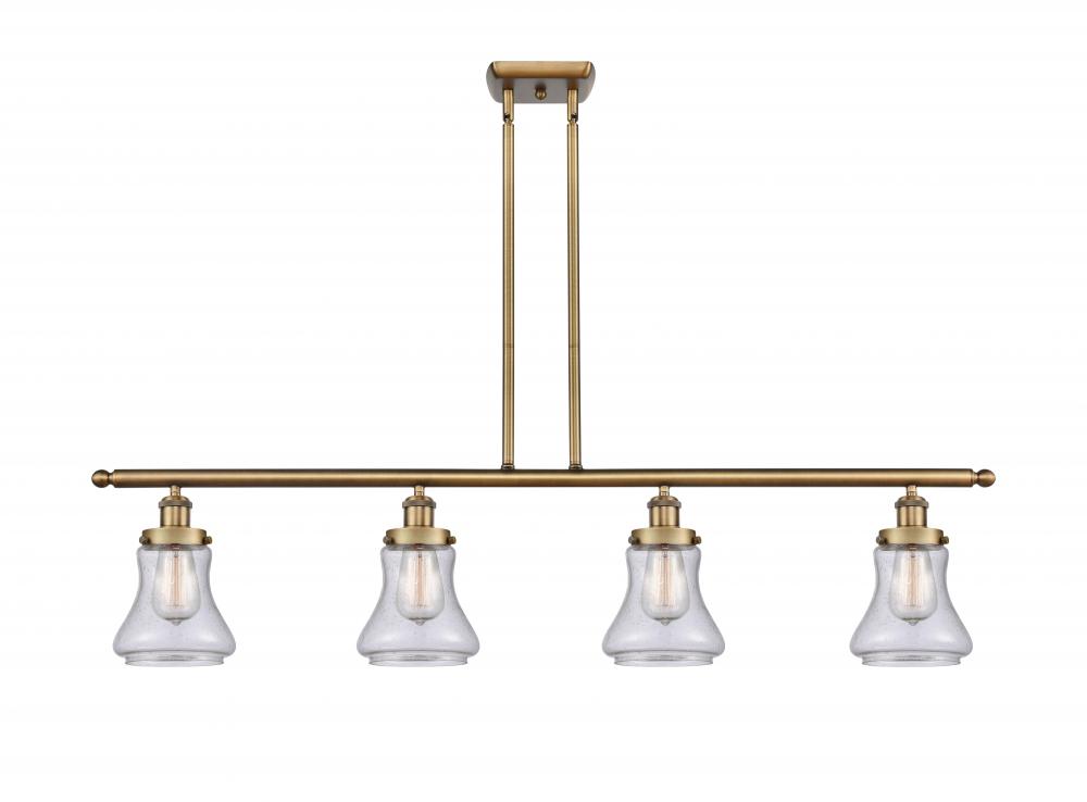 Bellmont - 4 Light - 48 inch - Brushed Brass - Stem Hung - Island Light