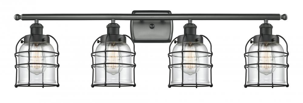 Bell Cage - 4 Light - 36 inch - Matte Black - Bath Vanity Light