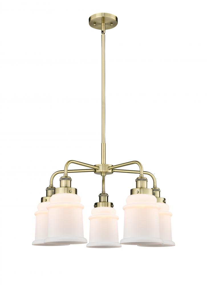 Canton - 5 Light - 25 inch - Antique Brass - Chandelier