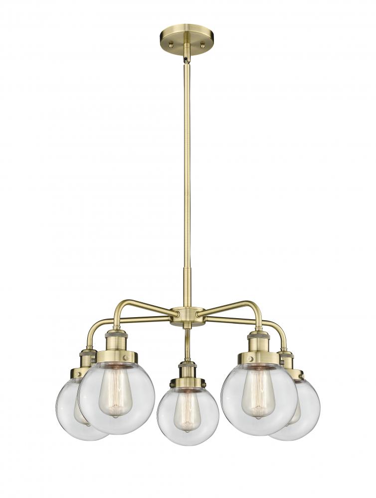 Beacon - 5 Light - 25 inch - Antique Brass - Chandelier