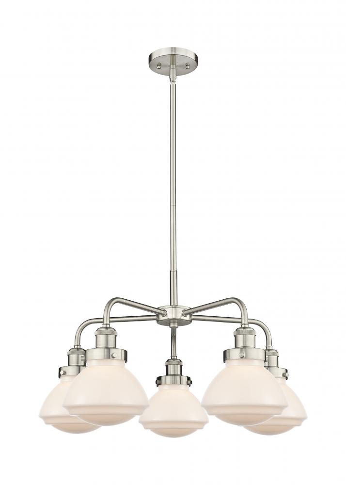 Olean - 5 Light - 25 inch - Satin Nickel - Chandelier