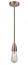 Innovations Lighting 100AC-10BR-4AC - Fairchild - 1 Light - 2 inch - Antique Copper - Cord hung - Mini Pendant