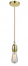  100GD-10RE-3GD - Chelsea - 1 Light - 2 inch - Gold - Cord hung - Mini Pendant