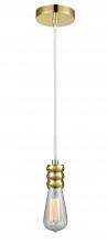  100GD-10W-5GD - Gatsby - 1 Light - 2 inch - Gold - Cord hung - Mini Pendant