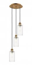 Innovations Lighting 113B-3P-BB-G434-7CL - Crown Point - 3 Light - 13 inch - Brushed Brass - Multi Pendant